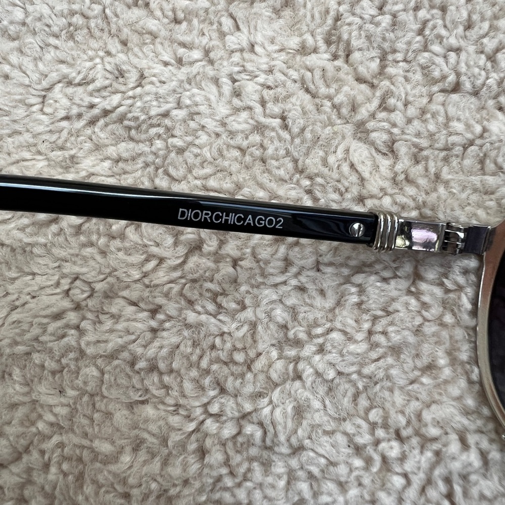 Dior Silver and Black Aviator Sunglasses! - Picture 5 of 11